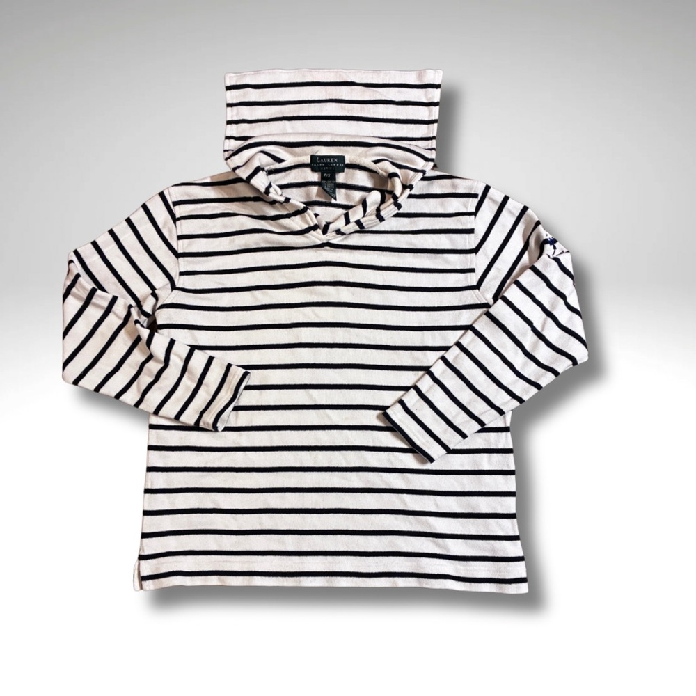 Ralph Lauren Maritime Breton Stripe Sailor Pullover Sleeve Anchor Insignia
